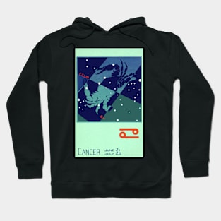 Cancer the Crab, Vintage Signs of the Zodiac Hoodie